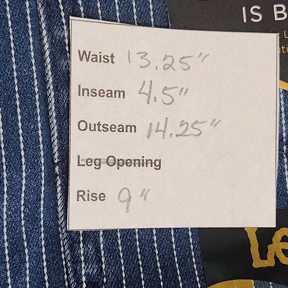 Lee Stripe Denim Shorts NWT Size 4 Lee Mid-Rise Striped Jean Shorts - Picture 10 of 10